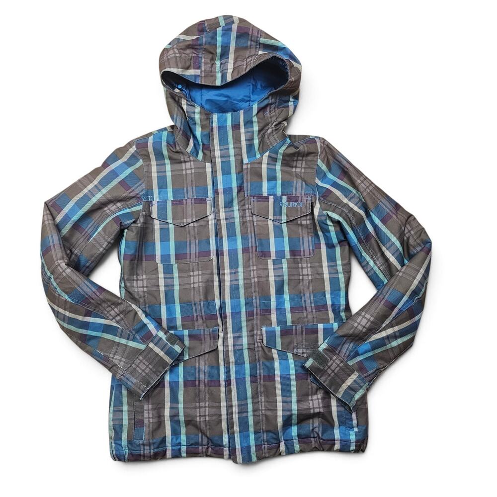 BURTON Shaun White Collection Jacket Womens M Plaid DryRide Snowboard Ski Alpine
